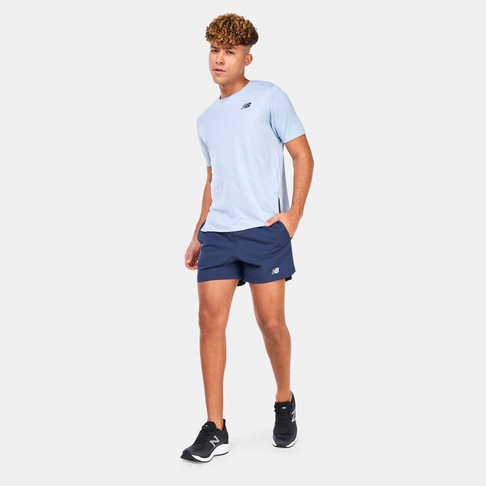 New Balance Men's Speed Jacquard T-Shirt Blue New Balance Men's Speed Jacquard T-Shirt Blue image number 2