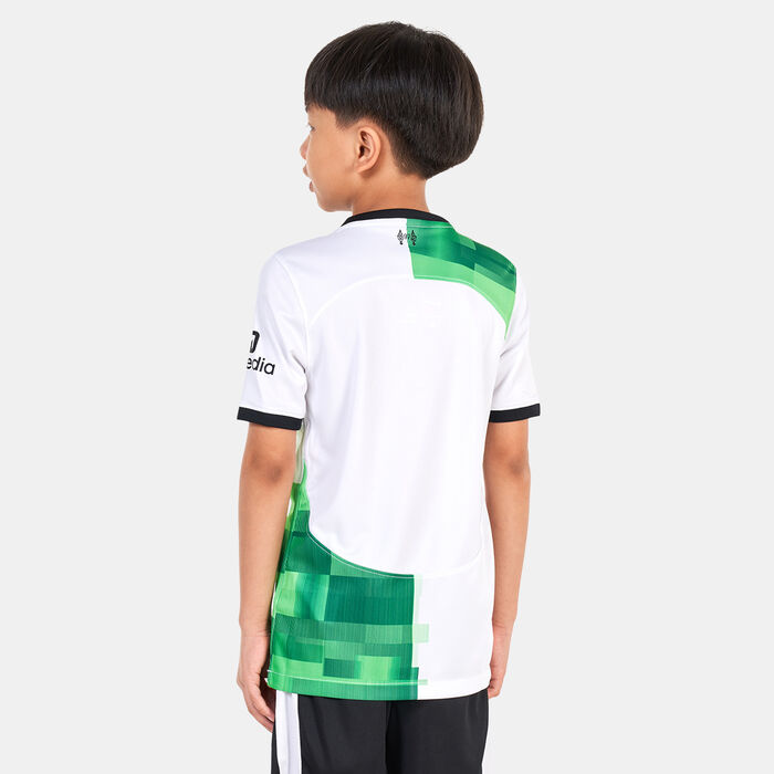 Nike Kids' Liverpool F.C. Dri-FIT Stadium Away Football Jersey - 2023/24 (Older Kids) White Nike Kids' Liverpool F.C. Dri-FIT Stadium Away Football Jersey - 2023/24 (Older Kids) White image number 1