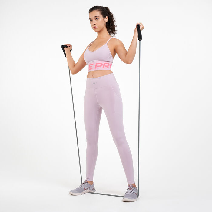 Nike Women's Pro Luxe Mid-Rise Leggings Purple image number 2