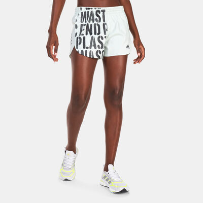 adidas Women's Run Fast Running Shorts Green