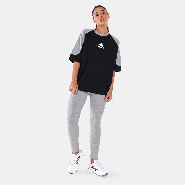adidas Women's Essentials Colorblock Boyfriend T-Shirt Black adidas Women's Essentials Colorblock Boyfriend T-Shirt Black image number 2