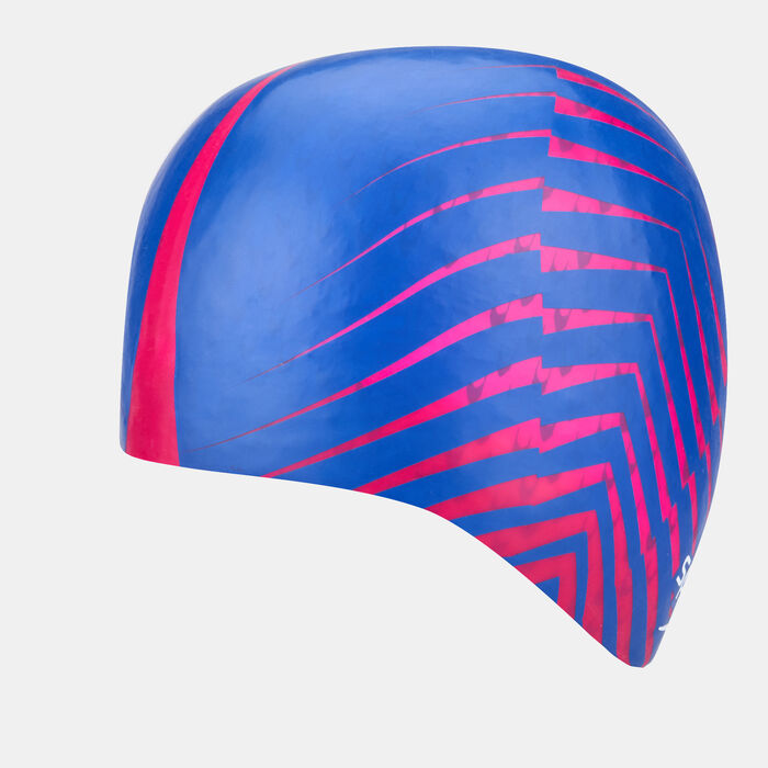Speedo Reversible Moulded Silicon Swim Cap Blue Speedo Reversible Moulded Silicon Swim Cap Blue image number 2