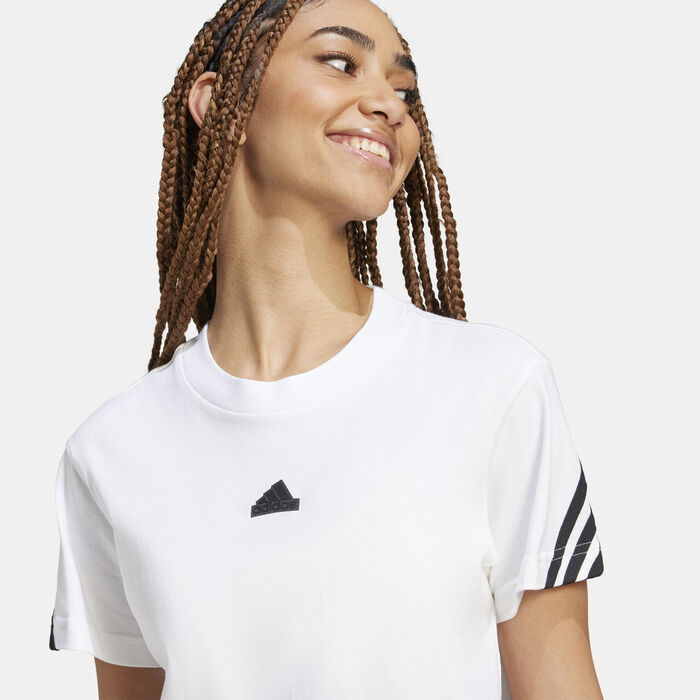 adidas Women's Future Icons 3-Stripes T-Shirt White adidas Women's Future Icons 3-Stripes T-Shirt White image number 3