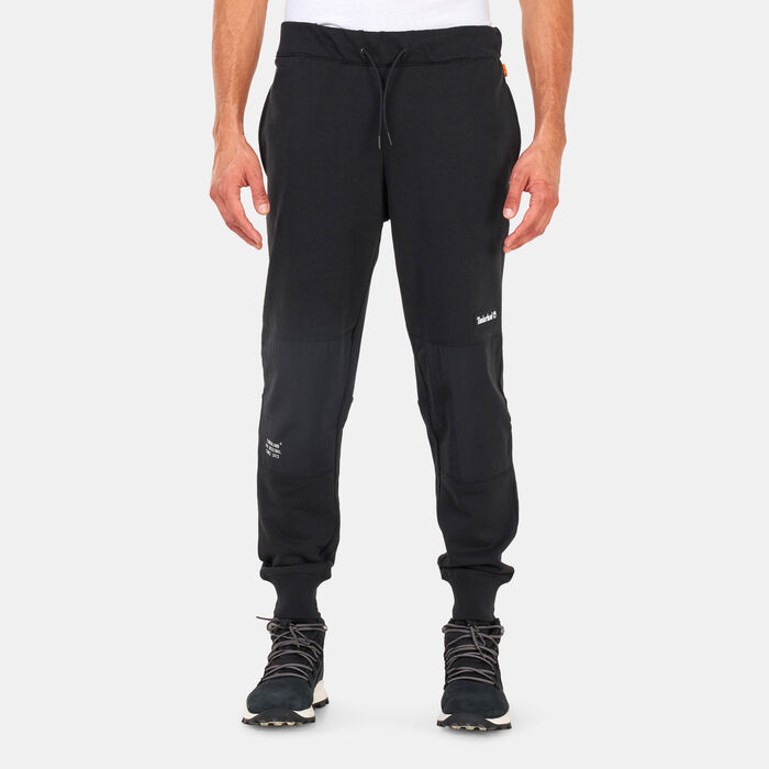 Timberland Men's Heavyweight Mixed Media Sweatpants Black Timberland Men's Heavyweight Mixed Media Sweatpants Black image number 0