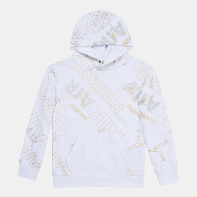 Jordan Kids' Air Holiday Shine Pullover Hoodie White Jordan Kids' Air Holiday Shine Pullover Hoodie White