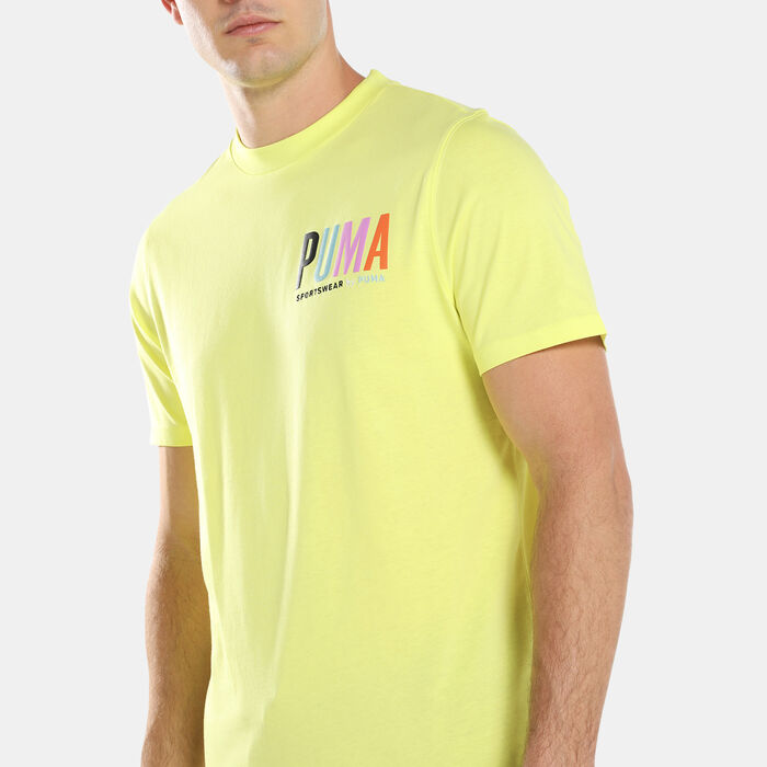PUMA Men's SWxP Graphic T-Shirt yellow PUMA Men's SWxP Graphic T-Shirt yellow image number 3
