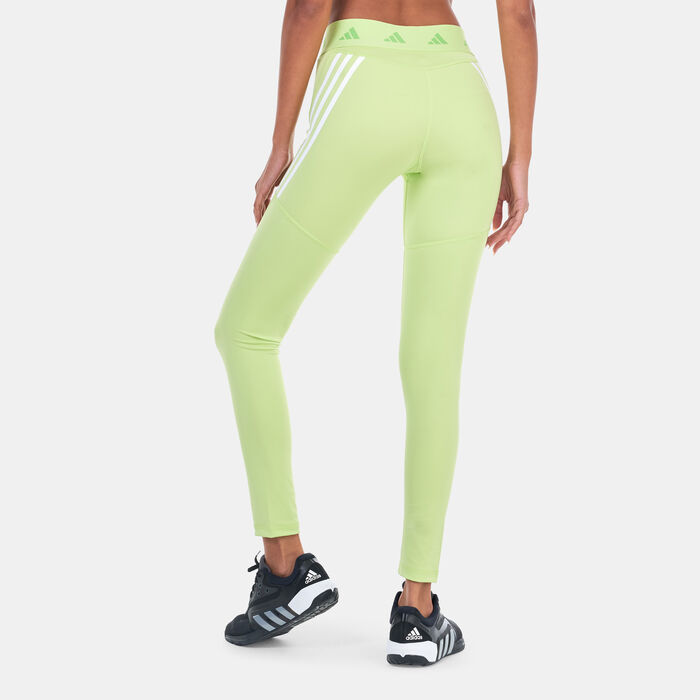 adidas Women's Techfit Hyperglam Full-Length Training Leggings Green adidas Women's Techfit Hyperglam Full-Length Training Leggings Green image number 1