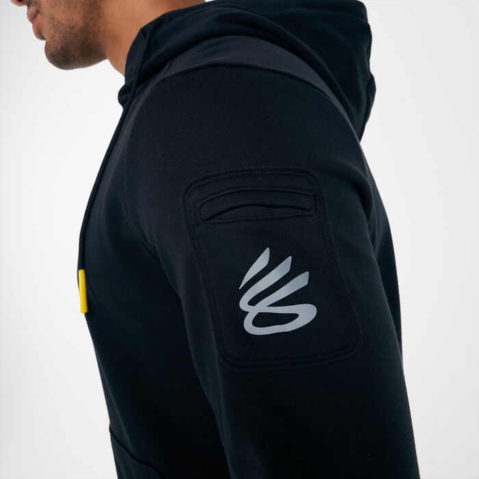 Under Armour Men's Curry UNDRTD Utility Hoodie Black Under Armour Men's Curry UNDRTD Utility Hoodie Black image number 3