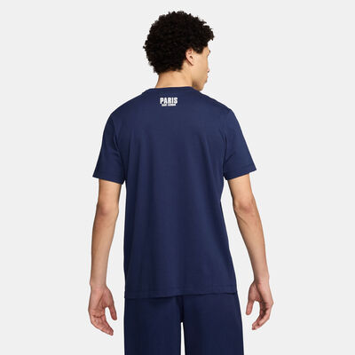 Nike Men's Paris Saint-Germain Essential T-Shirt Blue
