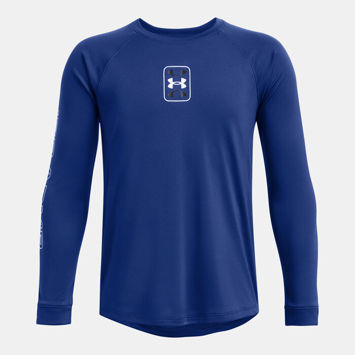 Under Armour Kids' Zone Shooting Basketball T-Shirt Blue Under Armour Kids' Zone Shooting Basketball T-Shirt Blue image number 0