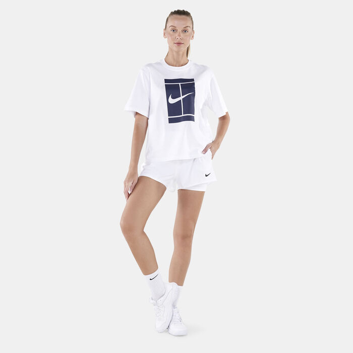 Nike Women's Court Dri-FIT Victory Tennis Shorts White image number 2