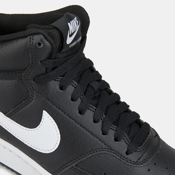 Nike Women's Court Vision Mid Shoes Black Nike Women's Court Vision Mid Shoes Black image number 4