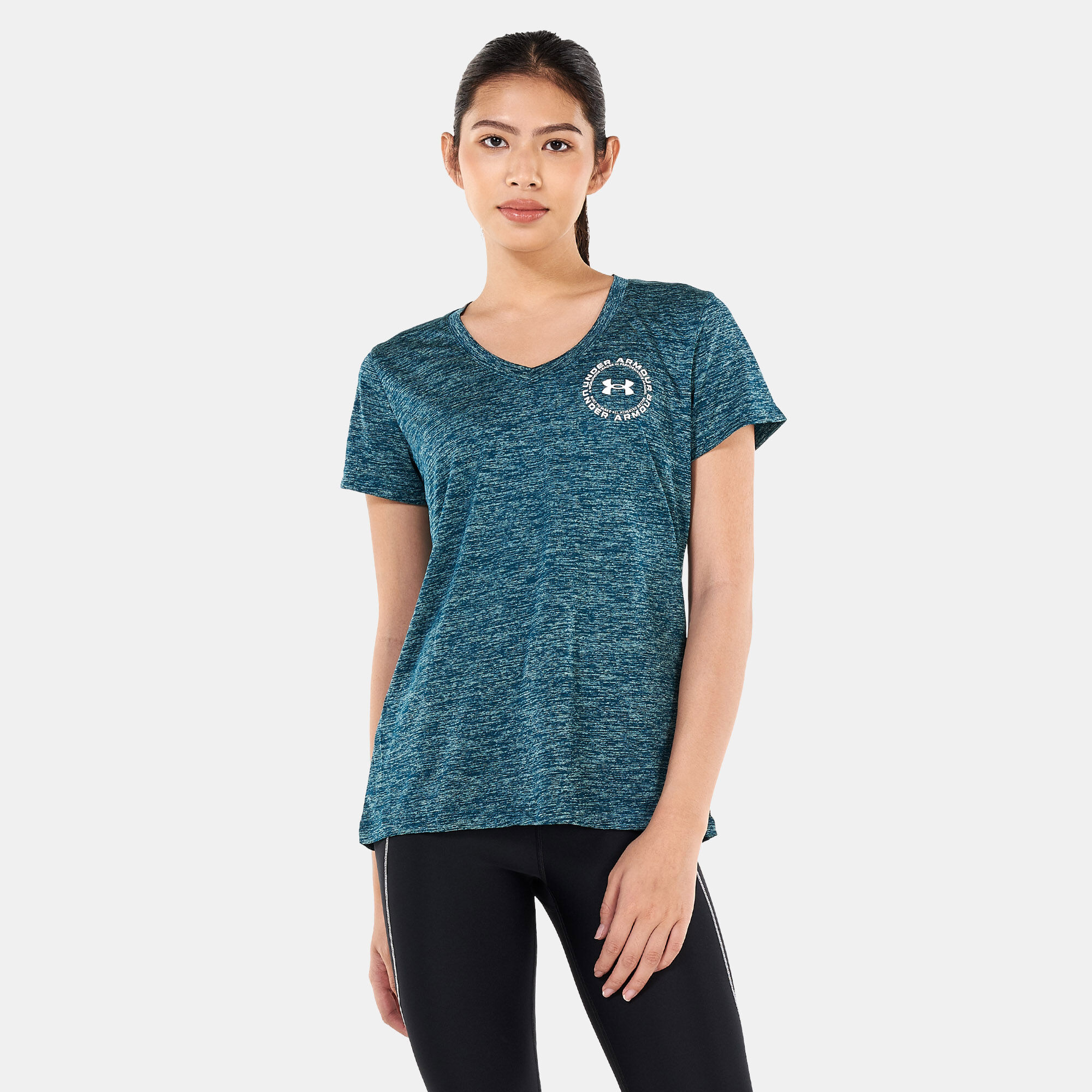 Women s UA Tech Twist Crest T Shirt Green Under Armour in Qatar SSS