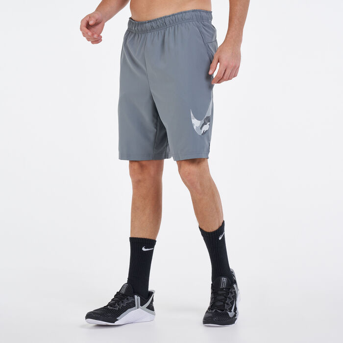 Nike Men's Dri-FIT Camo Training Shorts Grey image number 0