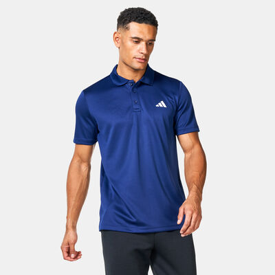 adidas Men's Train Essentials Training Polo Shirt Blue adidas Men's Train Essentials Training Polo Shirt Blue