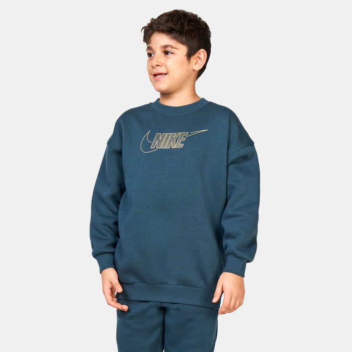 Nike Kids' Sportswear Club Fleece Sweatshirt (Older Kids) Green Nike Kids' Sportswear Club Fleece Sweatshirt (Older Kids) Green image number 0