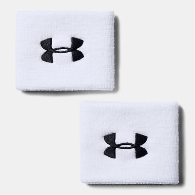 Under Armour Men's Performance Wristbands (2 Pack) White
