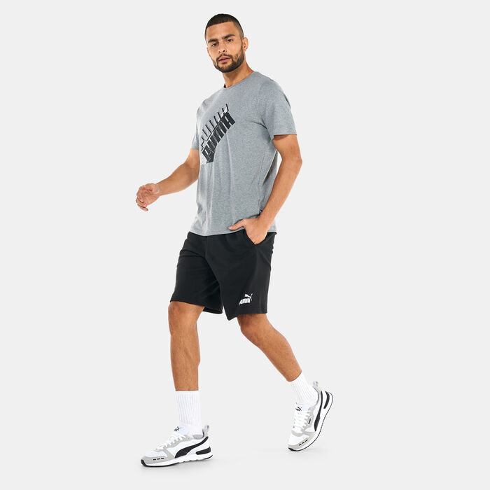 PUMA Men's Power Logo 10-inch TR Shorts Black image number 2