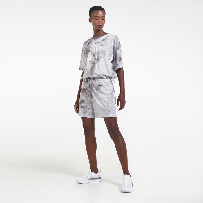 Nike Women's Sportswear Icon Clash Mesh T-Shirt Grey Nike Women's Sportswear Icon Clash Mesh T-Shirt Grey image number 2