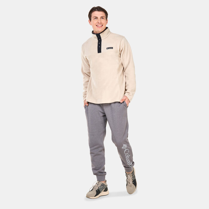 Columbia Men's Steens Mountain™ Half Snap Fleece Sweatshirt Beige Columbia Men's Steens Mountain™ Half Snap Fleece Sweatshirt Beige image number 2