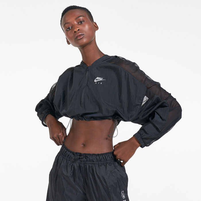 Nike Women's Air Cropped Jacket Black Nike Women's Air Cropped Jacket Black image number 0