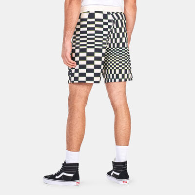 Vans Men's Skewed Checkerboard Board Shorts White Vans Men's Skewed Checkerboard Board Shorts White