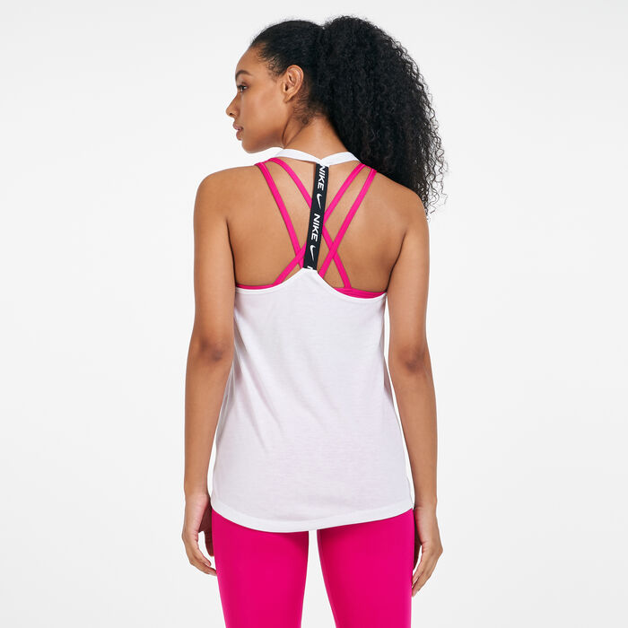 Nike Women's Elastika Dri-FIT Tank Top White Nike Women's Elastika Dri-FIT Tank Top White image number 3