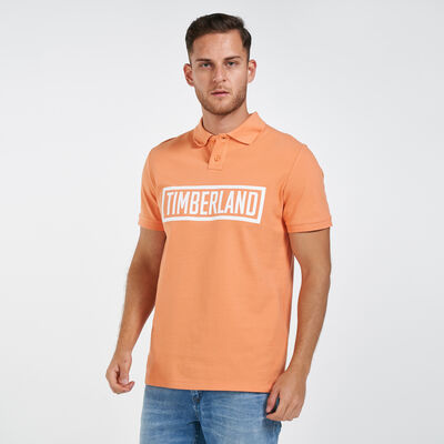 Timberland Men's Mink Brook Linear Logo Polo Shirt Brown Timberland Men's Mink Brook Linear Logo Polo Shirt Brown