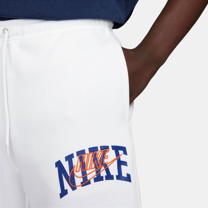 Nike Men's Club Fleece Cuffed Trousers White Nike Men's Club Fleece Cuffed Trousers White image number 3