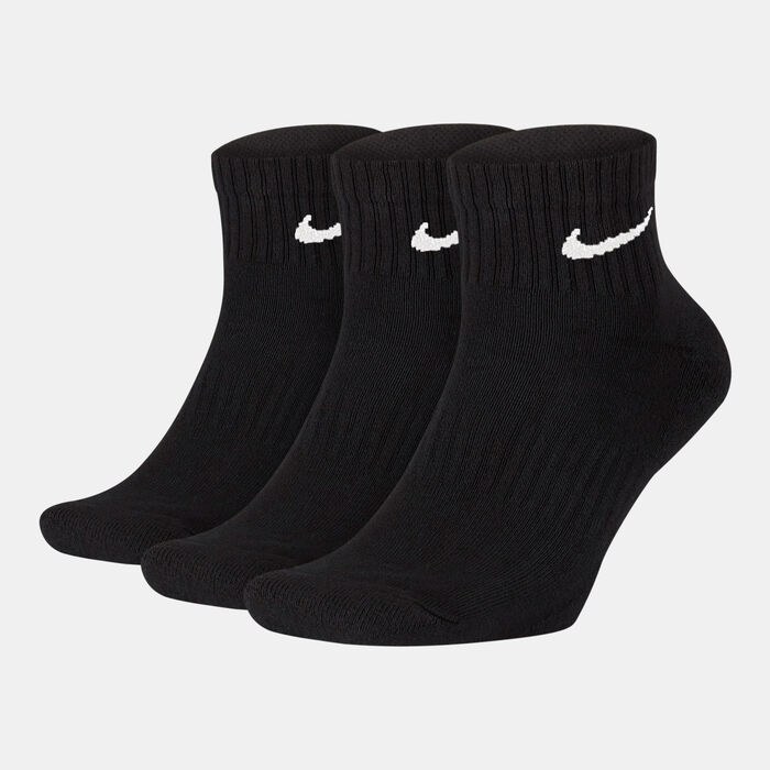 Nike Everyday Cushion Ankle Socks (3 Pairs) Black Nike Everyday Cushion Ankle Socks (3 Pairs) Black image number 0