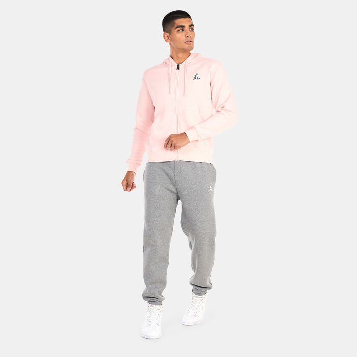 Jordan Men's Brooklyn Fleece Full-Zip Hoodie Pink Jordan Men's Brooklyn Fleece Full-Zip Hoodie Pink image number 2