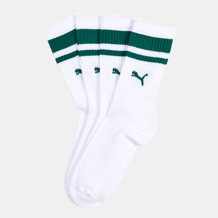 PUMA Crew Heritage Stripe Socks (2 Pack) White PUMA Crew Heritage Stripe Socks (2 Pack) White image number 0