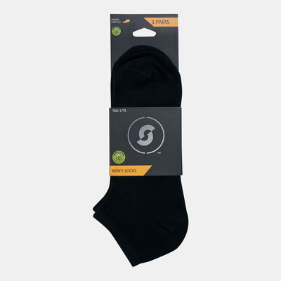 Sun and Sand Sports Lightweight Low Cut Socks (3 Pack) - S/M Black
