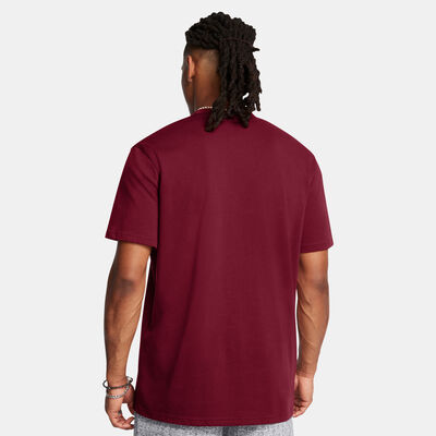 Under Armour Men's Logo Heavyweight T-Shirt Red