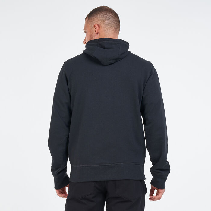 New Balance Men's Essentials Stacked Full-Zip Hoodie Black image number 1
