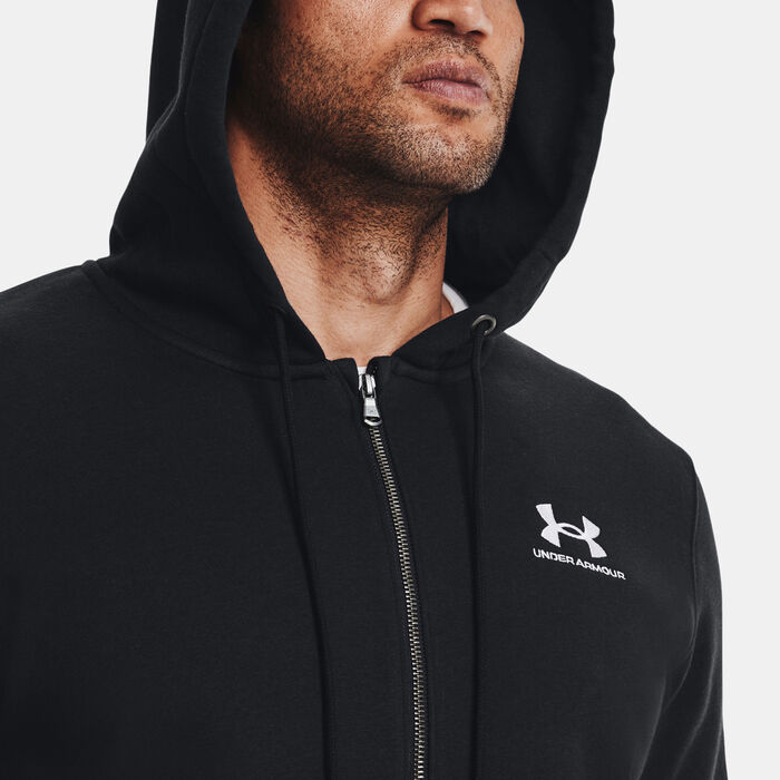 Under Armour Men's Icon Fleece Full-Zip Hoodie Black Under Armour Men's Icon Fleece Full-Zip Hoodie Black image number 3
