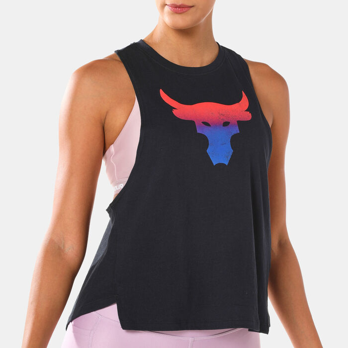 Under Armour Women's Project Rock Bull Tank Top Black Under Armour Women's Project Rock Bull Tank Top Black image number 3