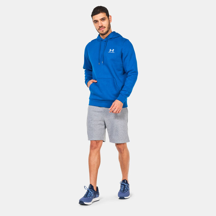 Under Armour Men's UA Essential Fleece Hoodie Blue Under Armour Men's UA Essential Fleece Hoodie Blue image number 2