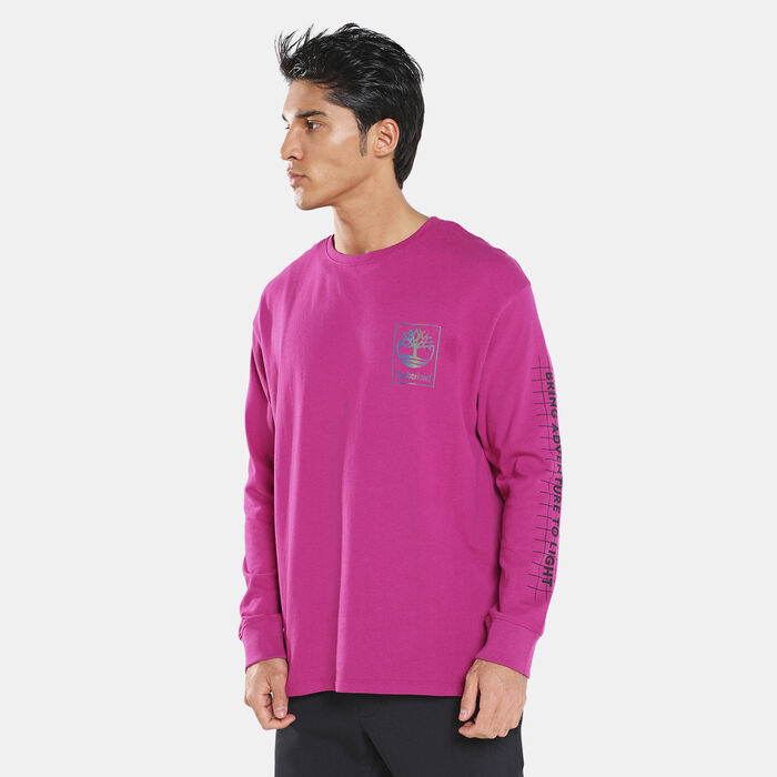 Timberland Men's YC NL Sky Graphic Long Sleeve T-Shirt Pink Timberland Men's YC NL Sky Graphic Long Sleeve T-Shirt Pink image number 0