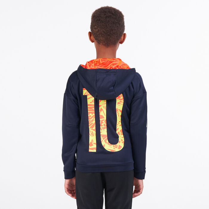 adidas Kids' Messi Football-Inspired Hoodie Blue adidas Kids' Messi Football-Inspired Hoodie Blue image number 1