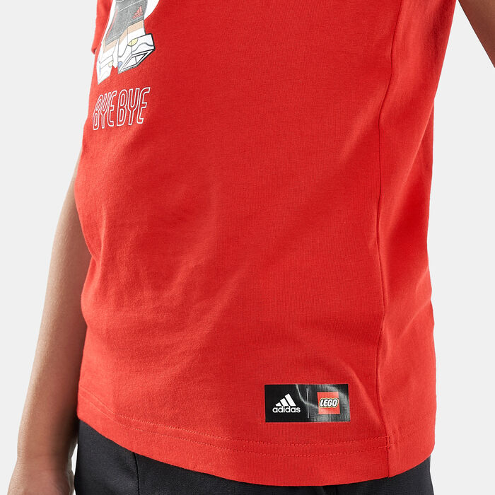 adidas Kids' Basketball T-Shirt Red adidas Kids' Basketball T-Shirt Red image number 3
