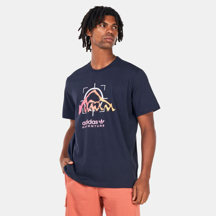 adidas Originals Men's Adventure Ride T-Shirt Blue adidas Originals Men's Adventure Ride T-Shirt Blue image number 0