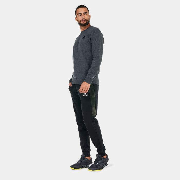 adidas Men's Essentials Camo Print Fleece Pants Black adidas Men's Essentials Camo Print Fleece Pants Black image number 2