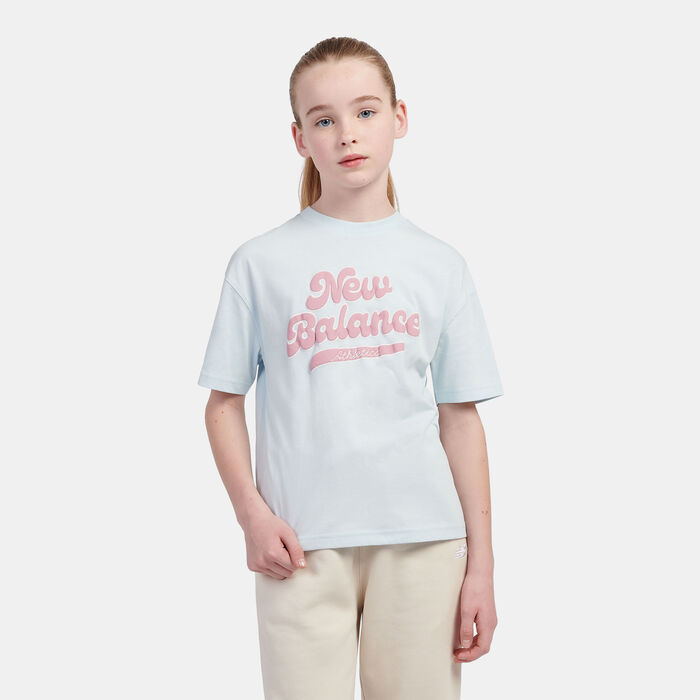 New Balance Kids' Script Graphic T-Shirt Blue image number 0