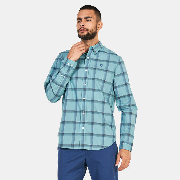 Timberland Men's Eastham River Stretch Poplin Shirt Blue image number 0
