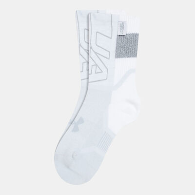 Under Armour ArmourDry™ Run Running Crew Socks White Under Armour ArmourDry™ Run Running Crew Socks White