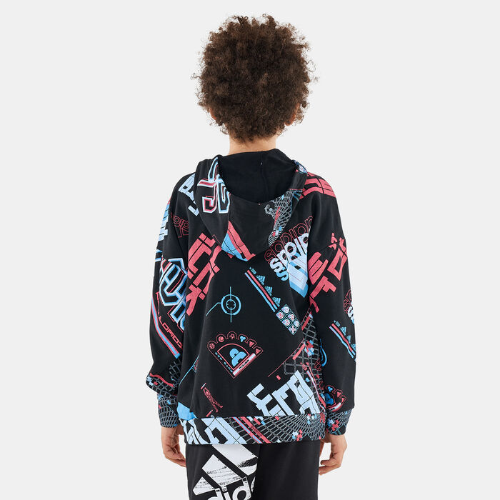 adidas Kids' ARKD3 Relaxed Graphic Full-Zip Hoodie Multi adidas Kids' ARKD3 Relaxed Graphic Full-Zip Hoodie Multi image number 1