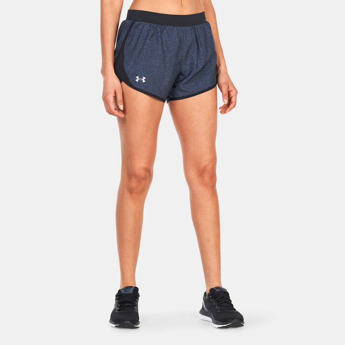 Under Armour Women's UA Fly-By 2.0 Printed Shorts Black Under Armour Women's UA Fly-By 2.0 Printed Shorts Black image number 0