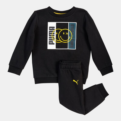 PUMA Kids' x SMILEYWORLD Minicat Jogger Set Black