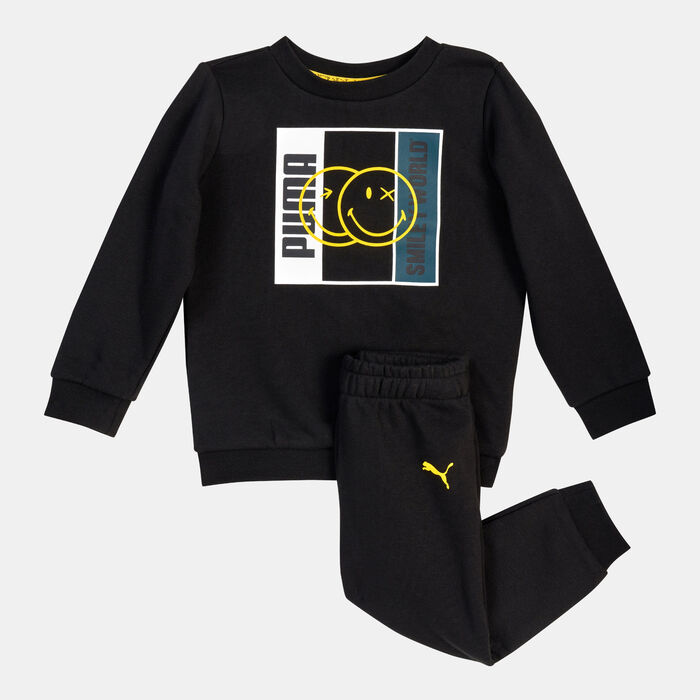 PUMA Kids' x SMILEYWORLD Minicat Jogger Set Black image number 0